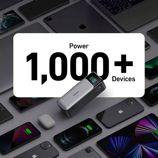 Anker 737 Externer Akku, 24000mAh, 140W, QC + PD, 1 x USB-A - 2 x USB-C, Schwarz A1289011 