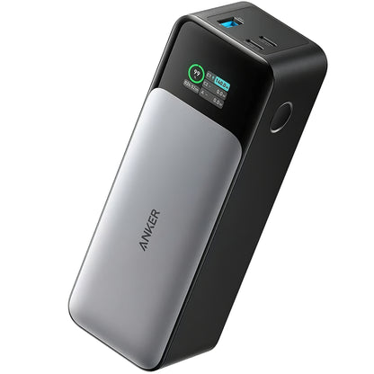 Anker 737 Externer Akku, 24000mAh, 140W, QC + PD, 1 x USB-A - 2 x USB-C, Schwarz A1289011 