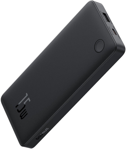 Baseus Airpow Lite Externer Akku, 10000mAh, 15W, 1 x USB-A - 1 x USB-C, Schwarz P10067500123-00 