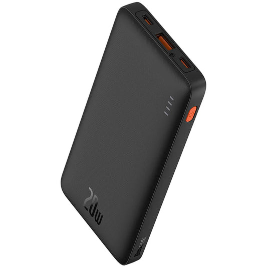 Baseus Airpow Externer Akku, 10000mAh, 20W, QC + PD, 1 x USB-A - 1 x USB-C, Schwarz PPQD090001 