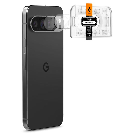 Rückseitige Kamera-Schutzfolie Spigen EZ FIT für Google Pixel 9 Pro XL, glasgeschützt, Set 2 Stück AGL08446 