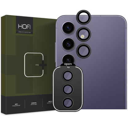 Schutzfolie Kamerarückseite Kamerarückseite HOFI CamRing PRO+ für Samsung Galaxy S24+ S926, glasgeschützt, Schwarz 