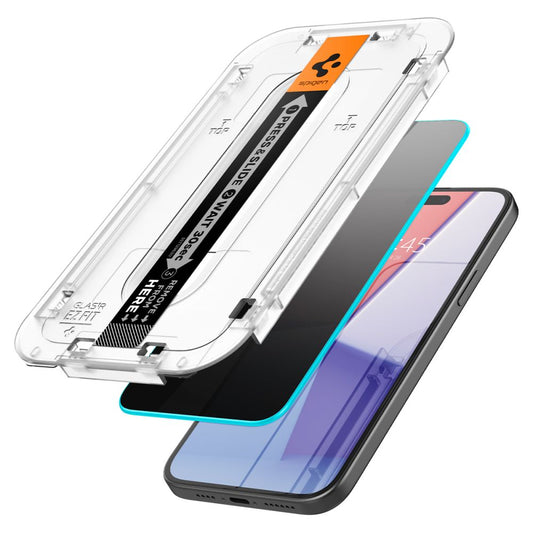 Spigen EZ FIT Displayschutzfolie für Apple iPhone 15 Pro Max, Schutzglas, Vollverklebung, 2.5D AGL07118 AGL07118 
