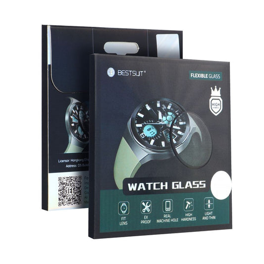 Bestsuit Schutzfolie für Samsung Galaxy Watch Ultra, flexibles Glas, schwarz