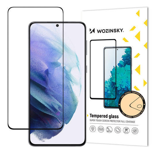 WZK Displayschutzfolie für Samsung Galaxy S23+ S916, abgeschirmtes Glas, Vollverklebung, schwarz