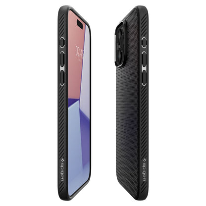 Tasche für Apple iPhone 15 Pro, Spigen, Liquid Air Matte, Schwarz ACS06704 