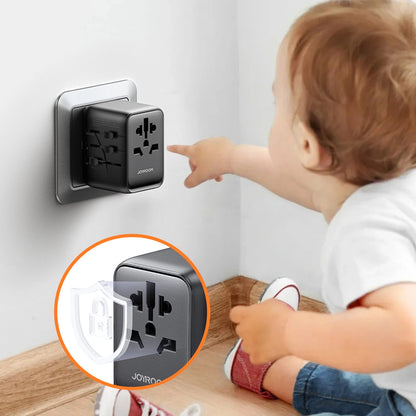 Network Charger Joyroom JR-TCW01 Travel, 17W, 3A, 1 x USB-C - 3 x USB-A, Black 