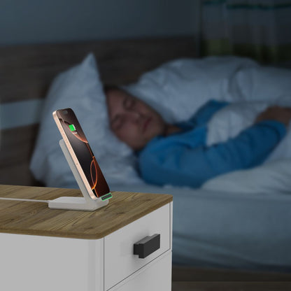 Drahtloses Netzwerk-Ladegerät Tech-Protect QI15W-A40, 15W, 1,67A, Weiß 