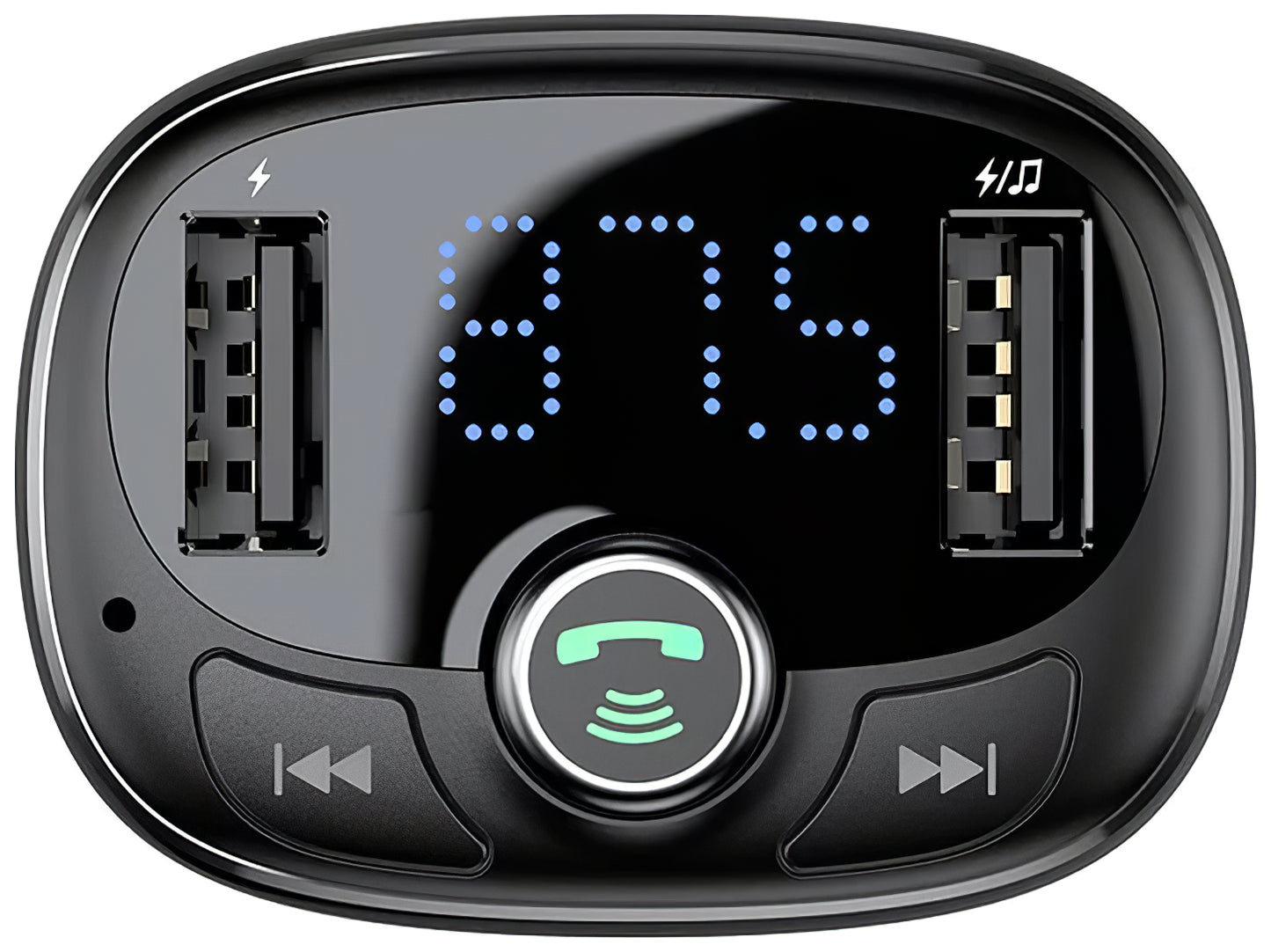 Baseus S-09 Bluetooth FM Modulator, 2 x USB-A - 1 x microSD 