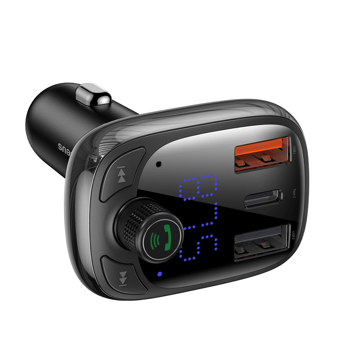 Baseus S-13 Bluetooth FM Modulator, 2 x USB-A - 1 x USB C - 1 x microSD CCMT000101 